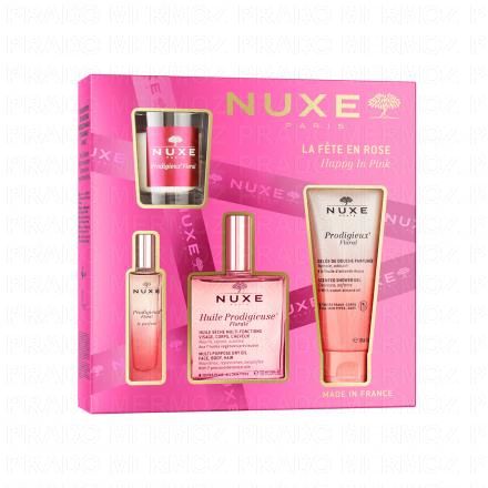 NUXE Coffret La Fête en rose - Huile Prodigieuse Florale 100ml Noël 2025