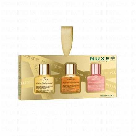 NUXE Coffret Les 3 Prodigieux - les 3 Huiles Prodigieuse 10ml Noël 2025