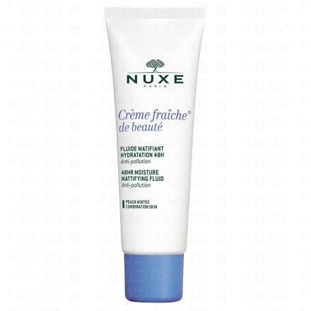 NUXE Crème fraîche de beauté fluide matifiant hydratant 48h tube 50ml