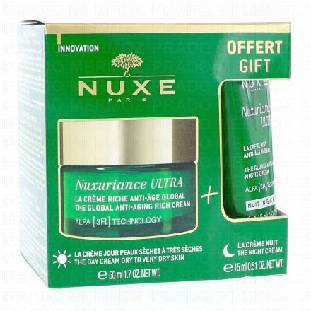 NUXE Nuxuriance Ultra - Crème riche anti-âge global 50 ml + Crème nuit anti-âge global 15 ml Offerte