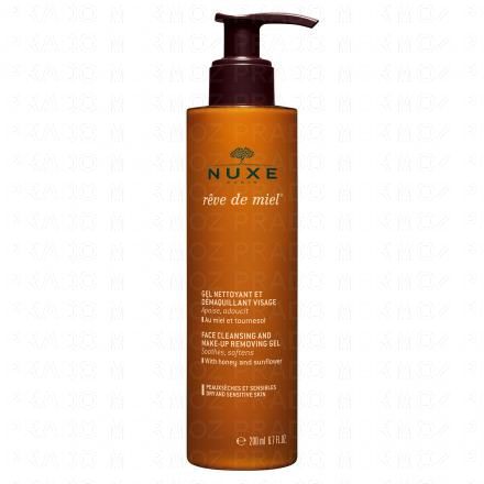 NUXE Rêve de miel gel nettoyant et démaquillant visage flacon 200ml