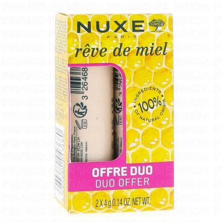 NUXE Rêve de miel lot de deux stick lèvres 4g