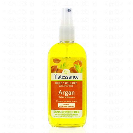Natessance Huile de beauté capillaire à l'Argan flacon pompe 150ml