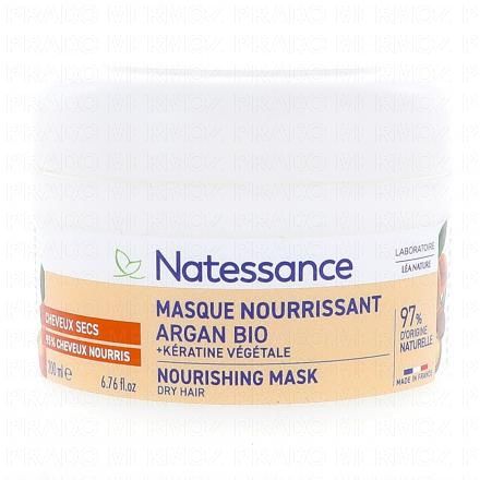 Natessance Masque capillaire Argan & K&eacute;ratine v&eacute;g&eacute;tale pot 200ml