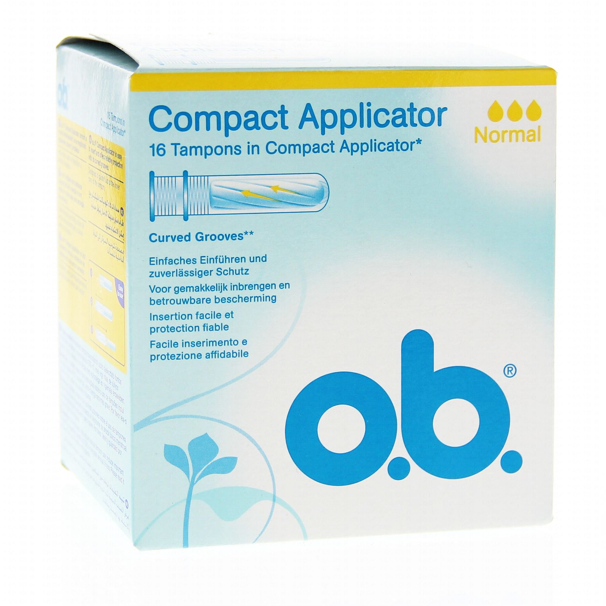 OB Compact Applicator tampons normal x 16 Parapharmacie en ligne