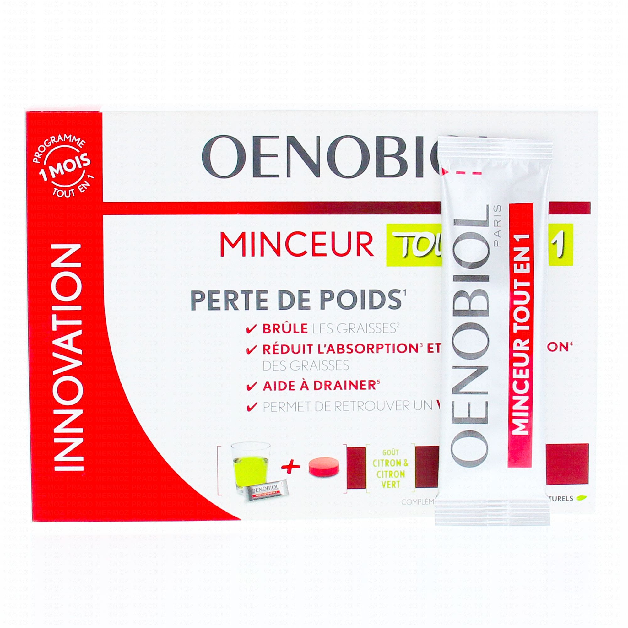 Oenobiol Minceur Tout En 1 Goût Citron And Citron Vert 30 Sticks 60