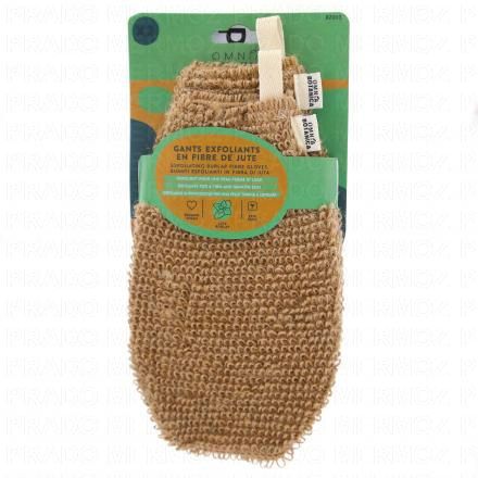 OMNIA BOTANICA Gants Exfoliants en Fibre de Jute x2