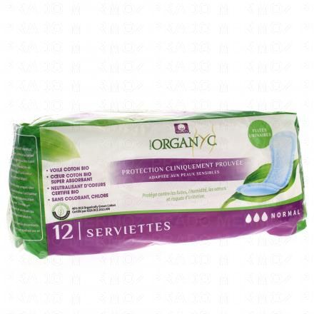 ORGANYC Protection serviette hygi&eacute;nique flux normal x12