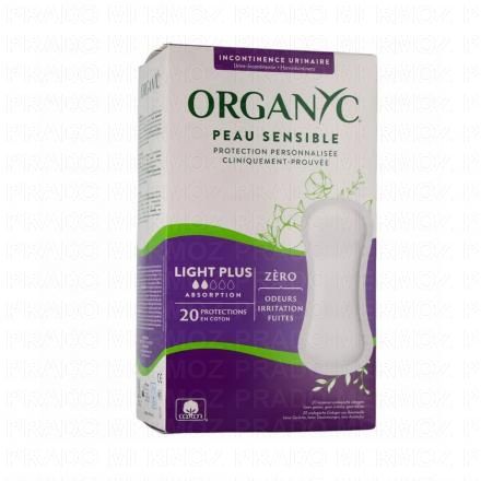 ORGANYC Serviette Fuites Urinaires peau sensible x20 (light plus 2 gouttes)