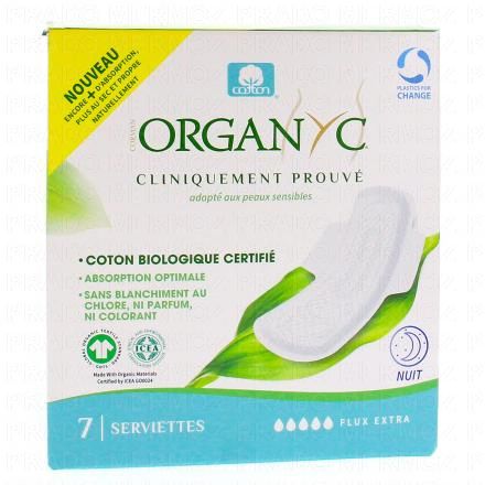 ORGANYC Serviette hygi&eacute;nique Flux extra x7