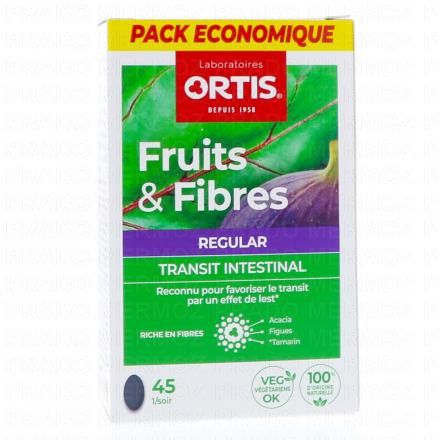 ORTIS Fruits & Fibres regulat transit intestinal programme (bo&icirc;te de 45 comprim&eacute;s)