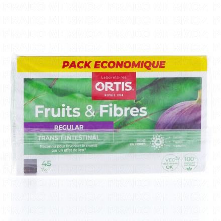 ORTIS Fruits & fibres transit cubes à mâcher (boîte de 45 cubes)