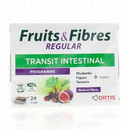 ORTIS Fruits & fibres transit cubes à mâcher (boîte de 24 cubes)