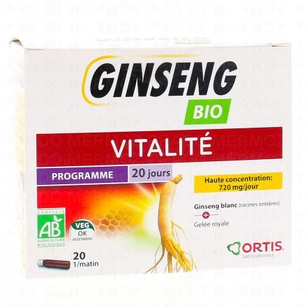 ORTIS Ginseng Bio Vitalité 20 jours