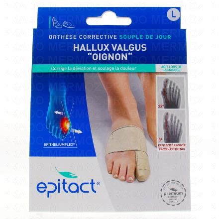 EPITACT Orthèse corrective de l'hallux valgus oignon (taille l (23 à 24.5 cm))