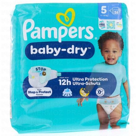 PAMPERS Baby dry 12h (taille 5 - 11à16kg x26 couches)