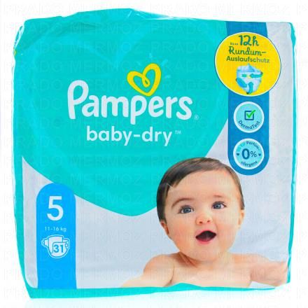 PAMPERS Baby dry 12h (taille 5 (paquet de 31))