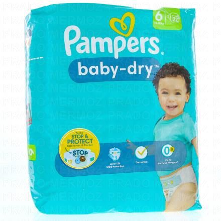 PAMPERS Baby dry 12h Taille 6 (x22)