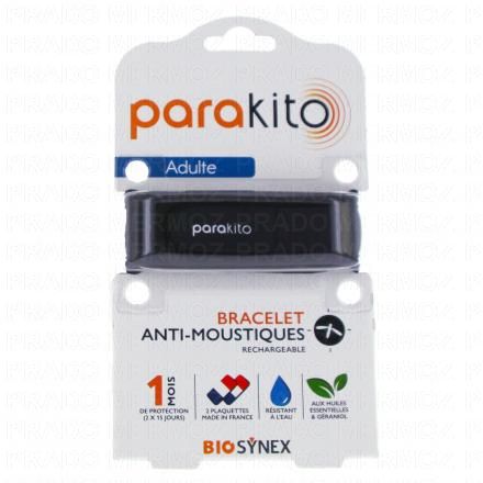 PARAKITO Bracelet Anti moustiques Adulte (noir)