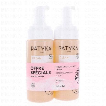 PATYKA Clean - Mousse nettoyante détox bio (2x150ml)