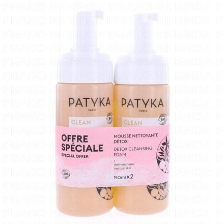 PATYKA Clean - Mousse nettoyante détox bio 2x150ml