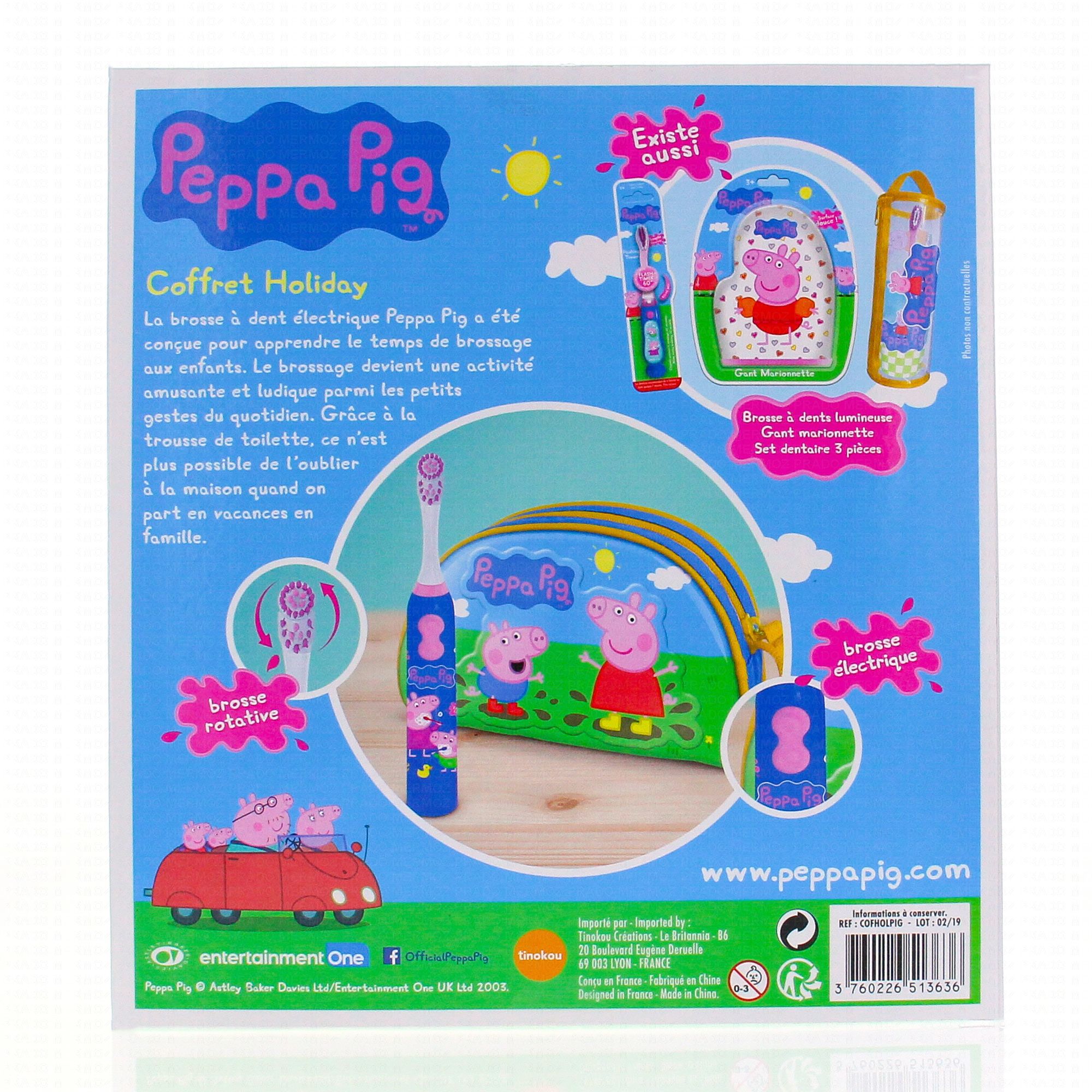 Tinokou Peppa Pig Coffret Voyage Trousse Et Brosse A Dents Parapharmacie En Ligne Prado Mermoz