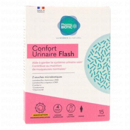 PHARMABIOTIC Confort Urinaire Flash 15 gélules