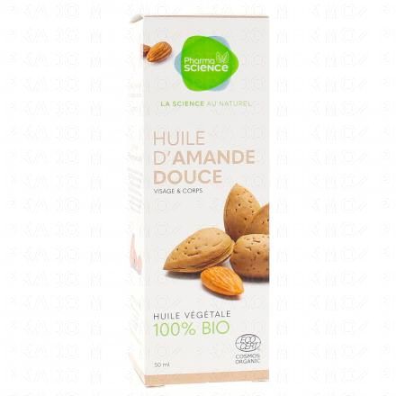 PHARMASCIENCE Huile végétale d'Amande Douce Bio 50ml