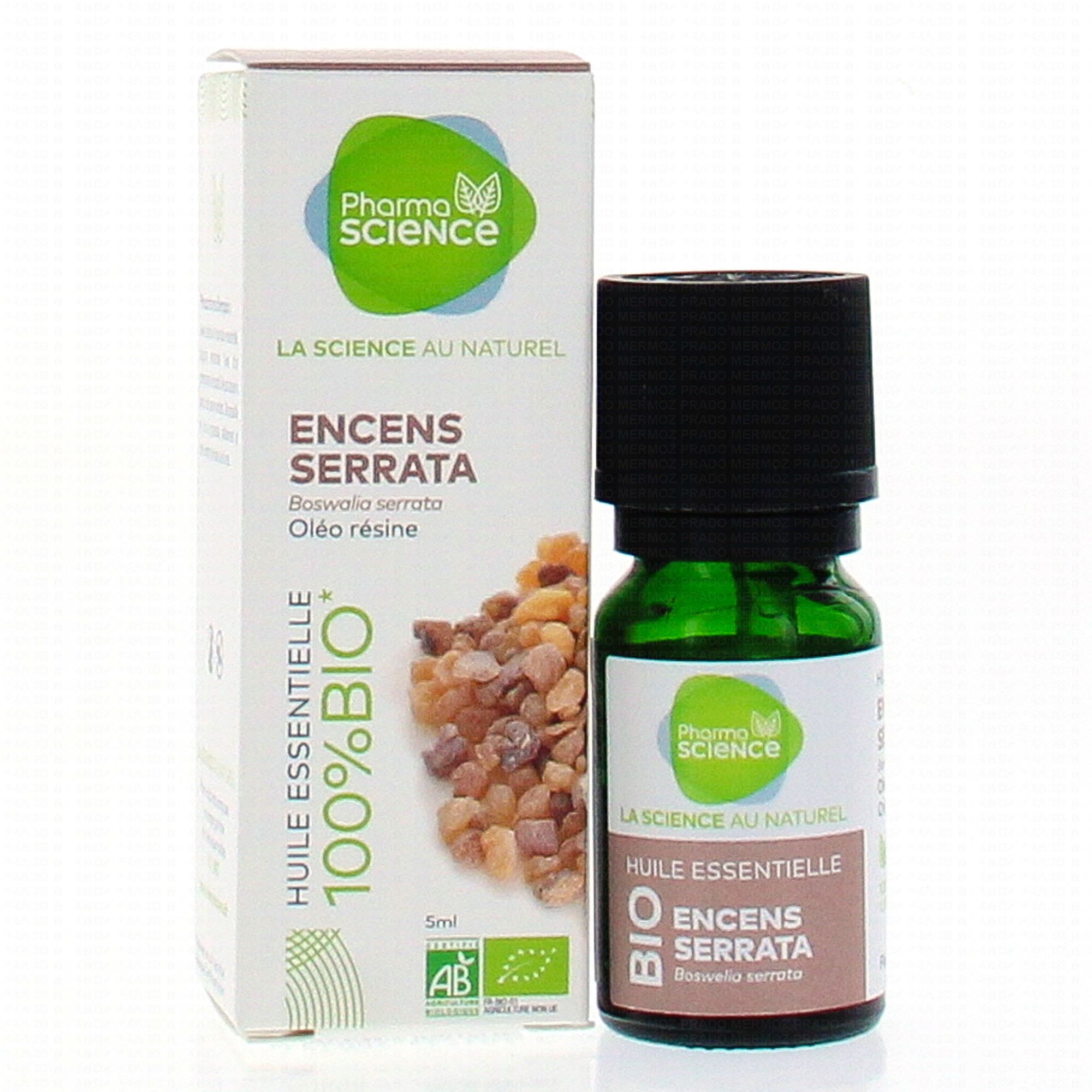 PHARMASCIENCE Huile essentielle d'encens serrata bio flacon 5 ml ...