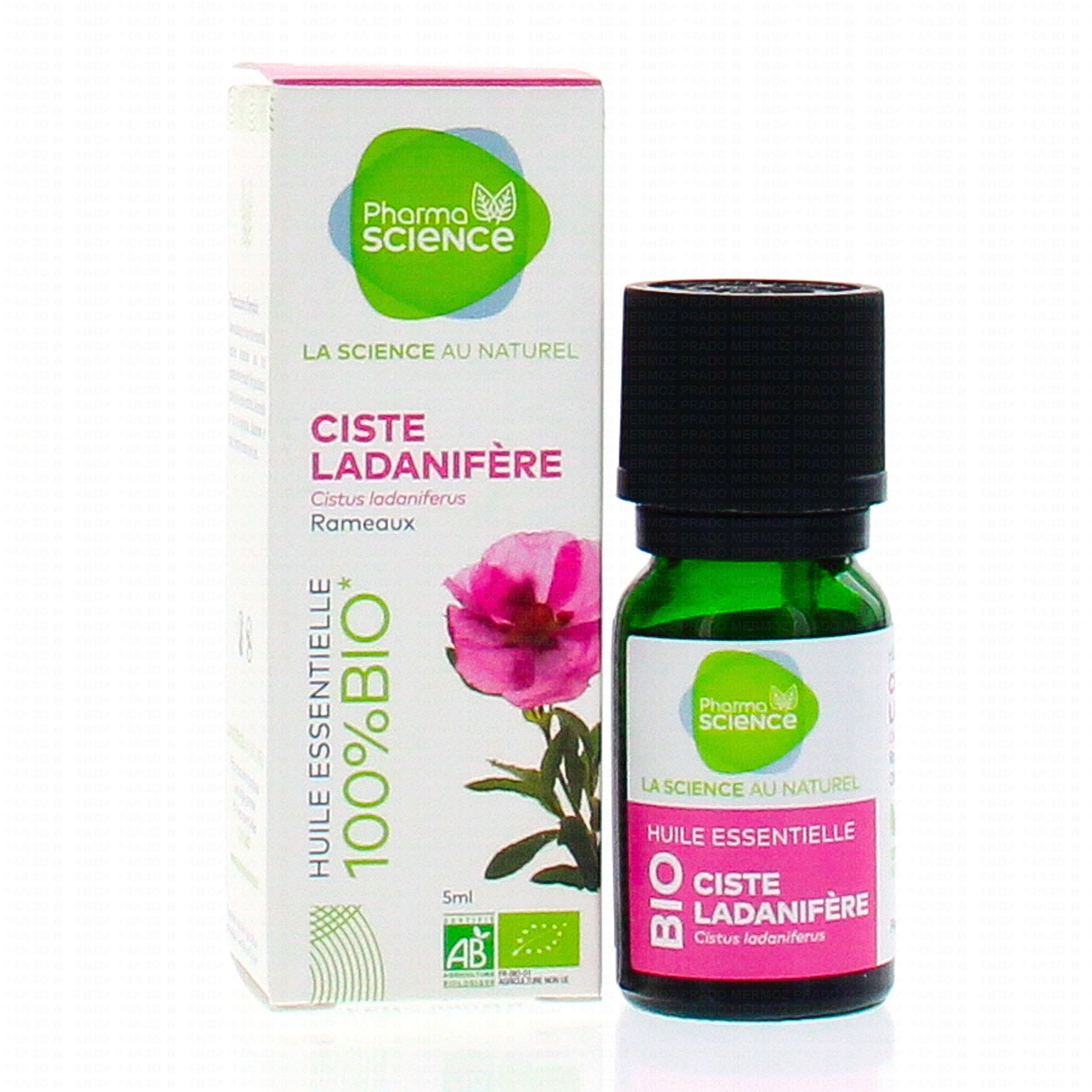 PHARMASCIENCE Huile essentielle de Ciste Ladanifère bio flacon 5 ml ...