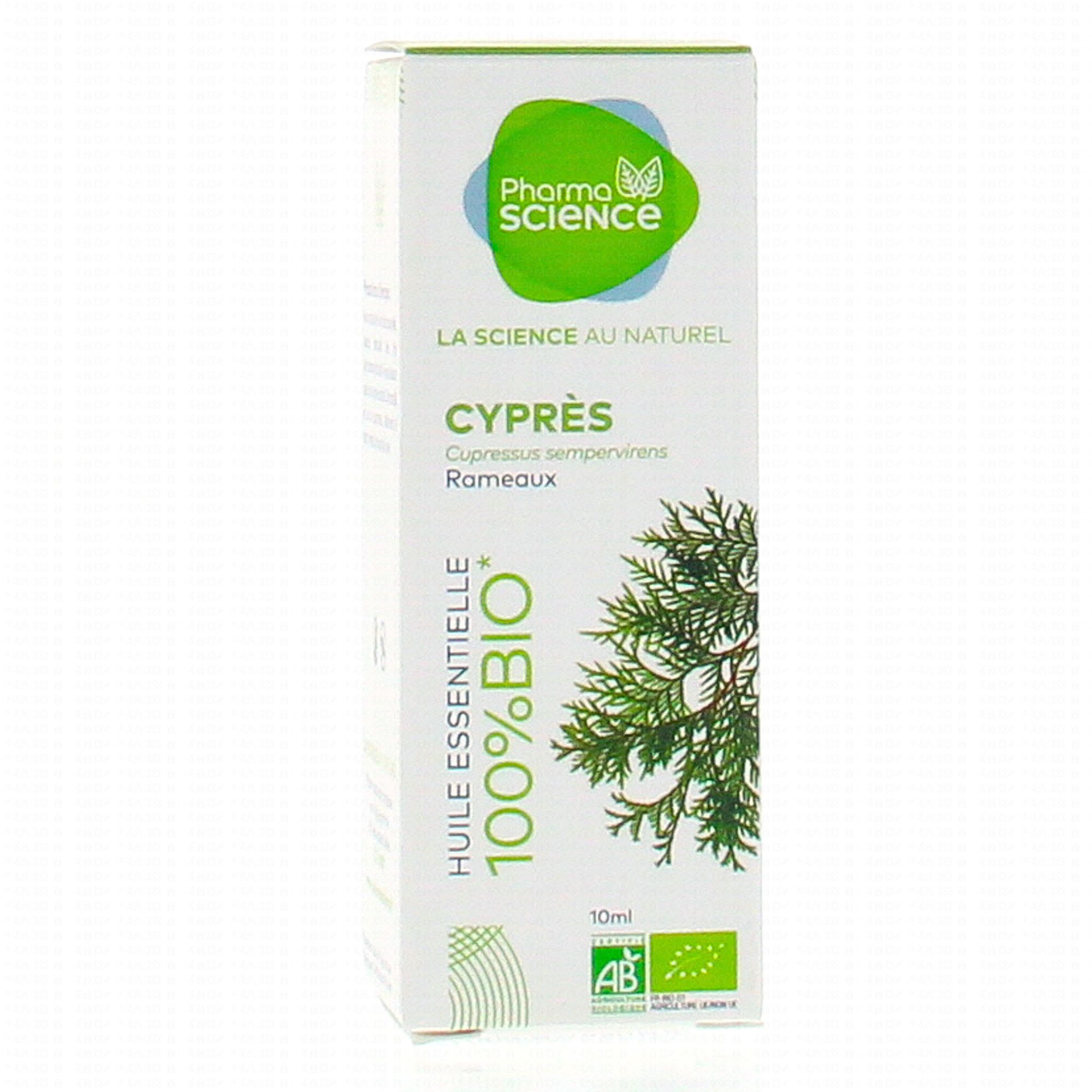 Huile essentielle bio Cyprès Puressentiel, flacon de 10 ml