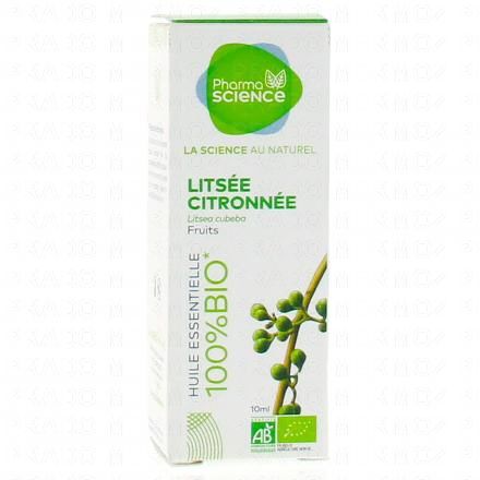 PHARMASCIENCE Huile essentielle de Litsée citronnée bio flacon 10 ml