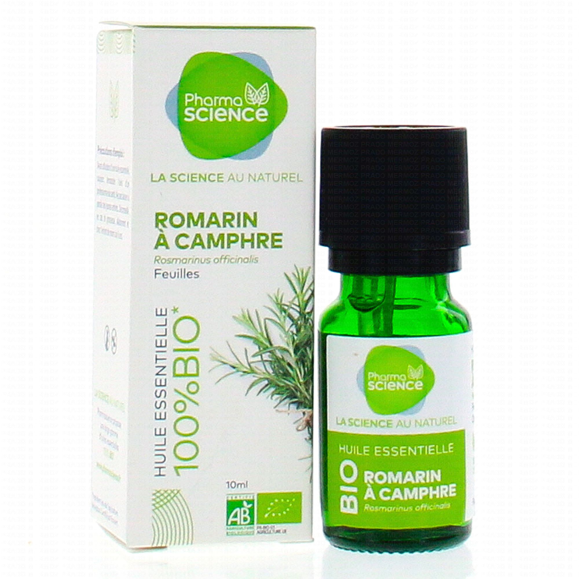 PHARMASCIENCE Huile essentielle de Romarin à Camphre bio flacon 10ml ...