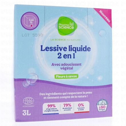 PHARMASCIENCE Lessive Liquide 2 en 1 cubi de 3l