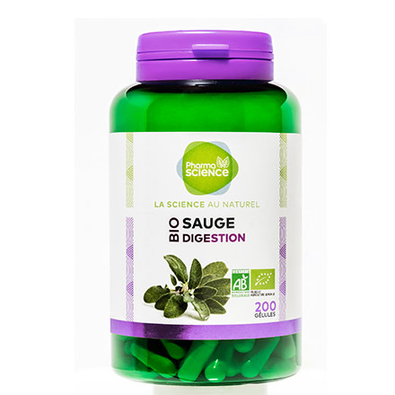 PHARMASCIENCE Digestion - Sauge Bio 200 gélules