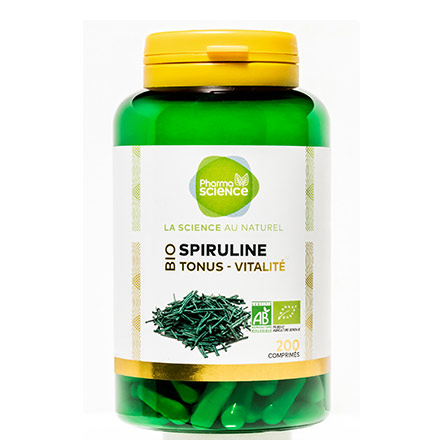 PHARMASCIENCE Tonus - Spiruline Bio 200 comprimés