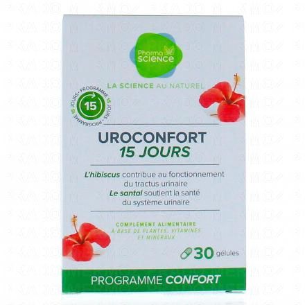 PHARMASCIENCE Uroconfort 15 jours gélules x 30.