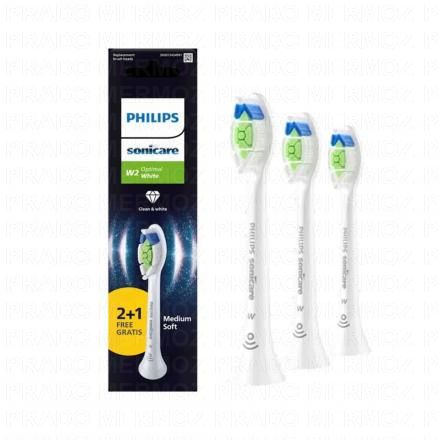 Sonicare W2 Optima tête de brosse standard blanche x2 + 1 offerte