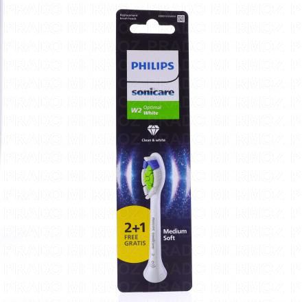 Sonicare W2 Optima tête de brosse standard blanche x2 + 1 offerte