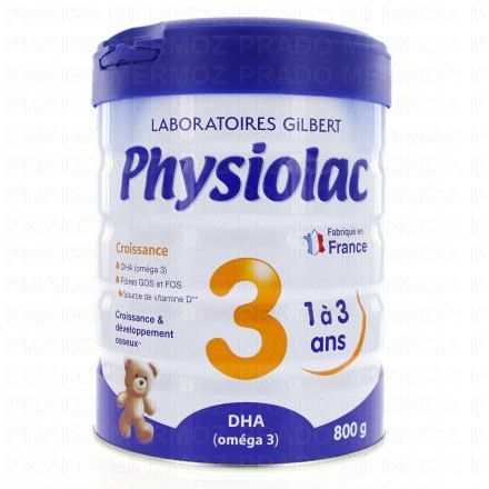 PHYSIOLAC Lait 3 de 1 à 3 ans 800g