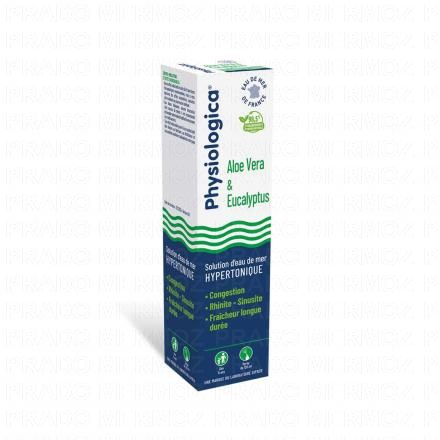 Solution d'eau de mer hypertonique Aloe Vera & Eucalyptus 120ml