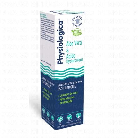 Solution d'eau de mer isotonique aloe vera et acide hyaluronique 120ml