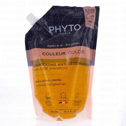 PHYTO COULEUR Shampooing anti dégorgement (eco recharge 750ml)