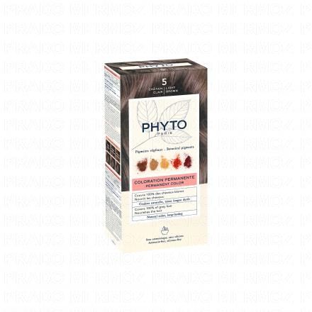 PHYTO Color N°5 chatain clair - Coloration permanente enrichie en pigments végétaux