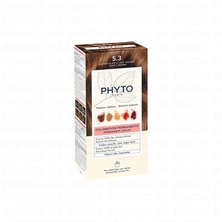 PHYTO Color n°5.3 Chatain Clair Doré coloration permanente enrichie en pigments végétaux