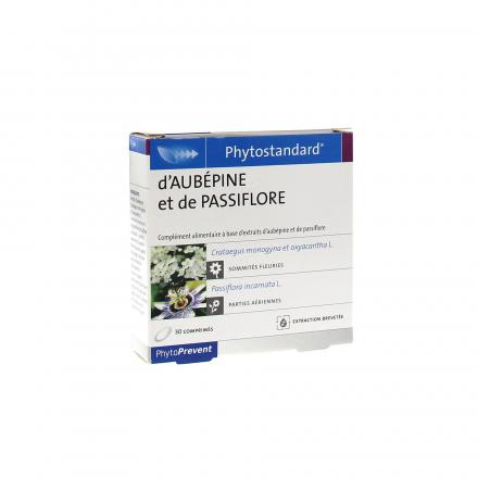 PHYTOPREVENT Phytostandard aubepine passiflore boîte 30 comprimés