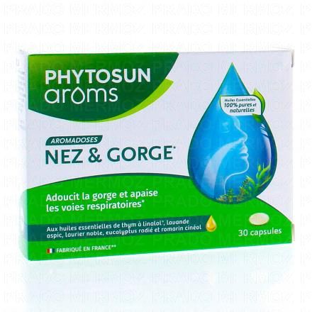 PHYTOSUN Arôms Aromadoses nez et gorge 30 capsules