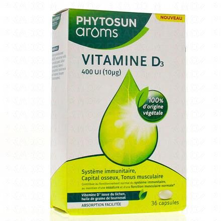 PHYTOSUN Vitamine D3 x36 capsules