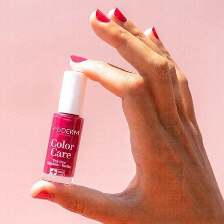 PODERM Color care - Vernis à ongles soin (rouge rose n°797)