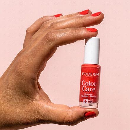 PODERM Color care - Vernis à ongles soin (rose corail n°273)